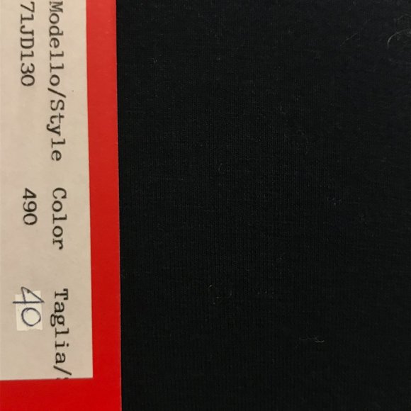 Roberta di Camerino navy blue brown short sleeve cotton stretch top 40 S - Picture 5 of 5